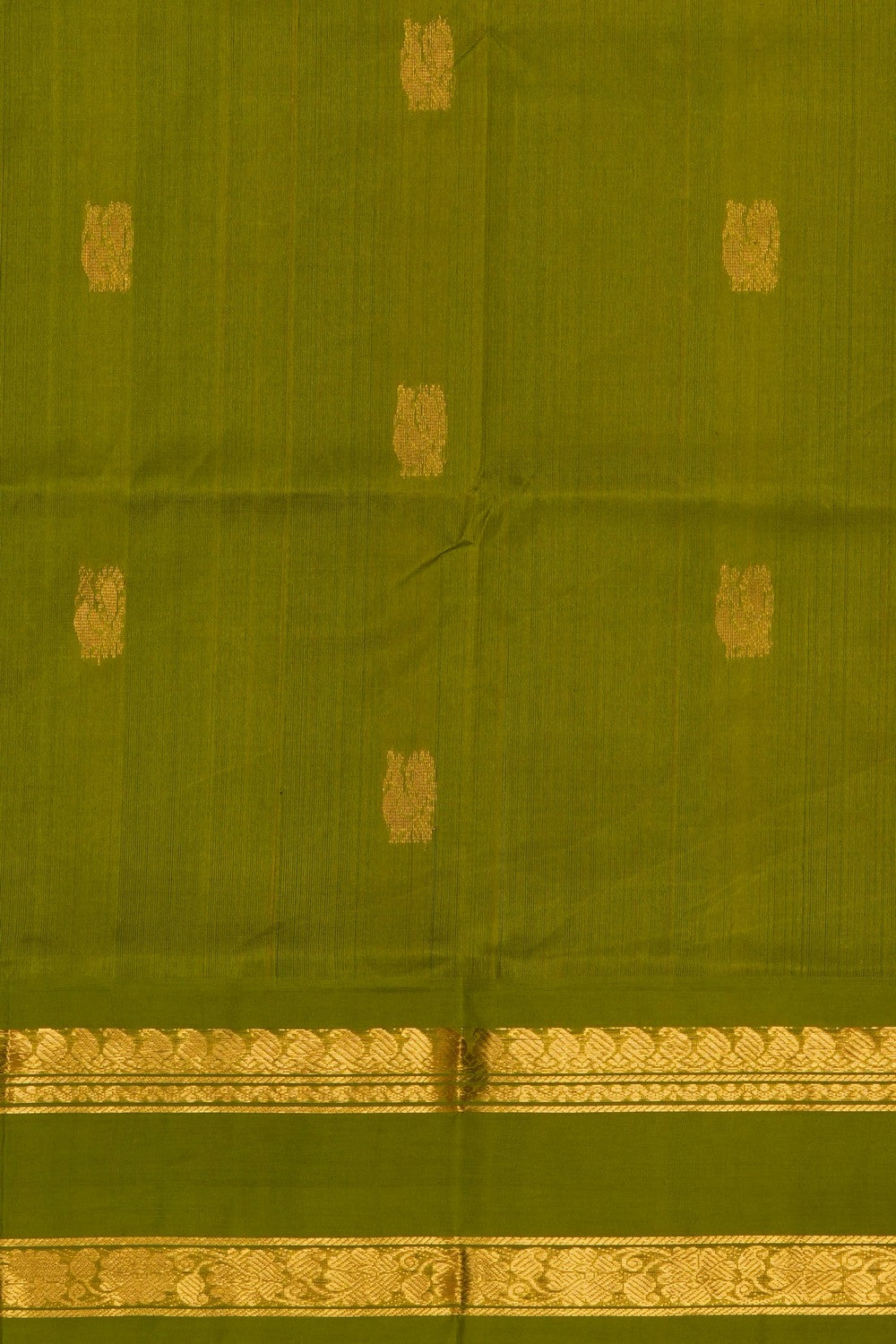 Image of Red Kuppadam Silk Cotton Saree