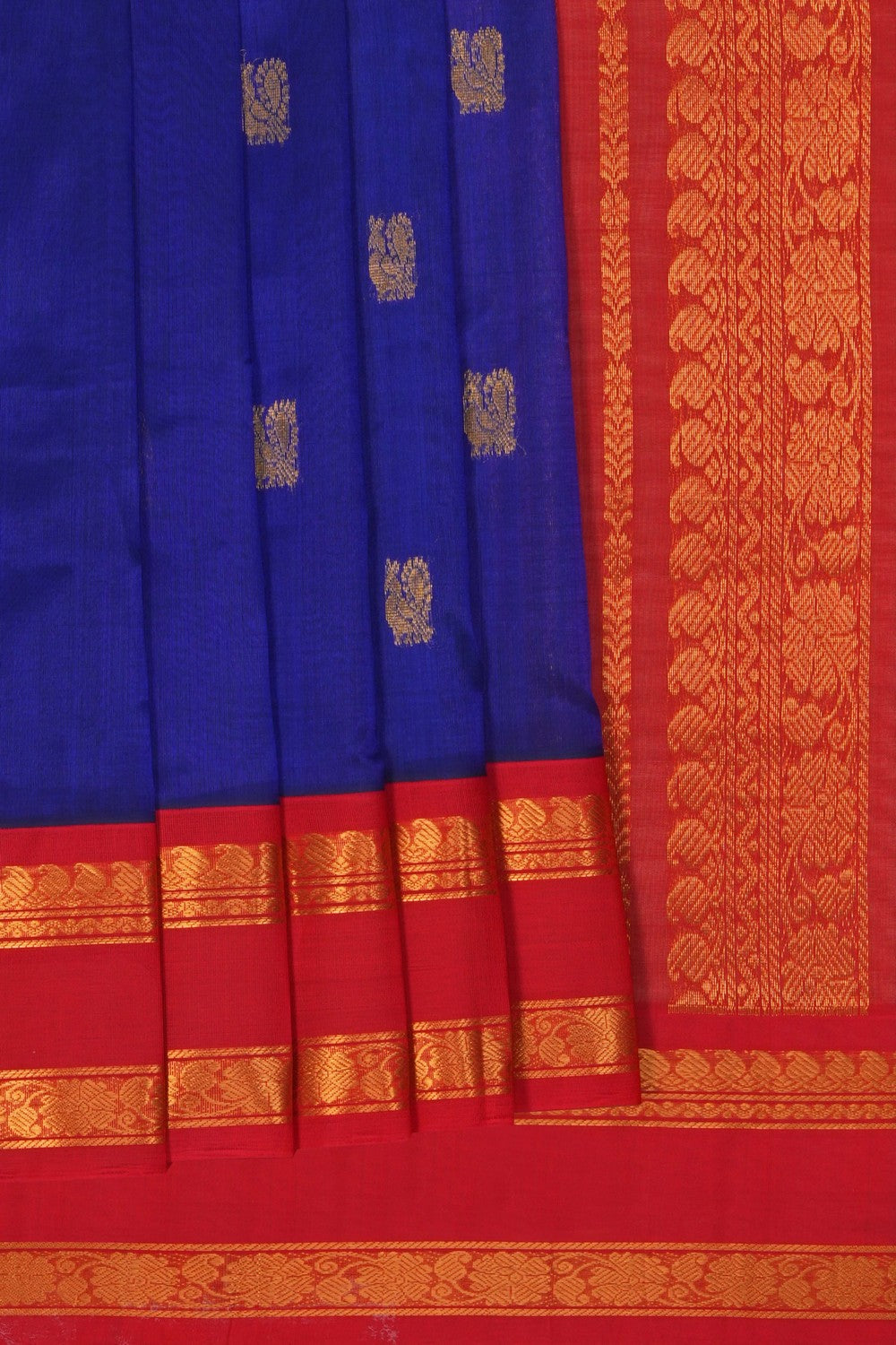 Image of Purple Kuppadam Silk Cotton Saree