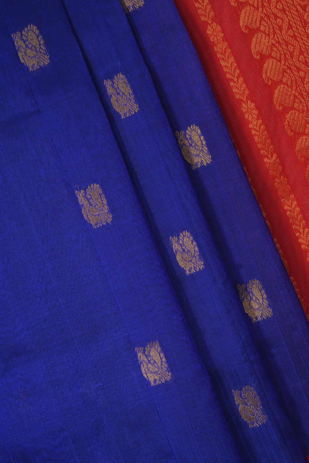 Image of Purple Kuppadam Silk Cotton Saree