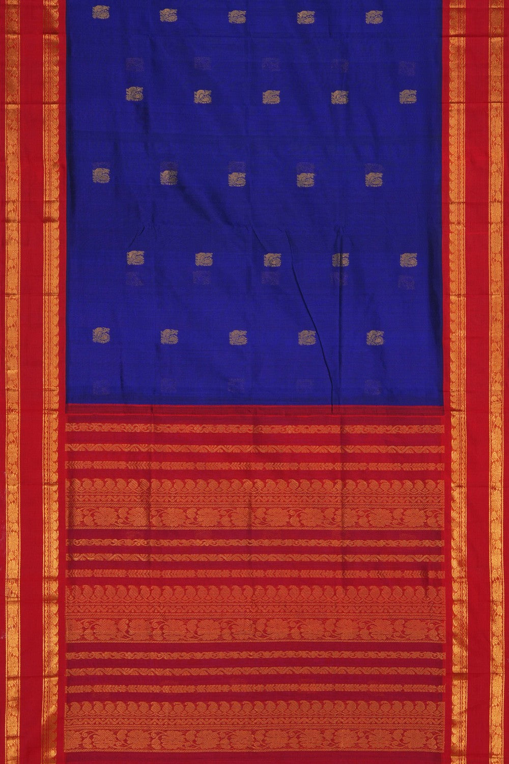 Image of Purple Kuppadam Silk Cotton Saree