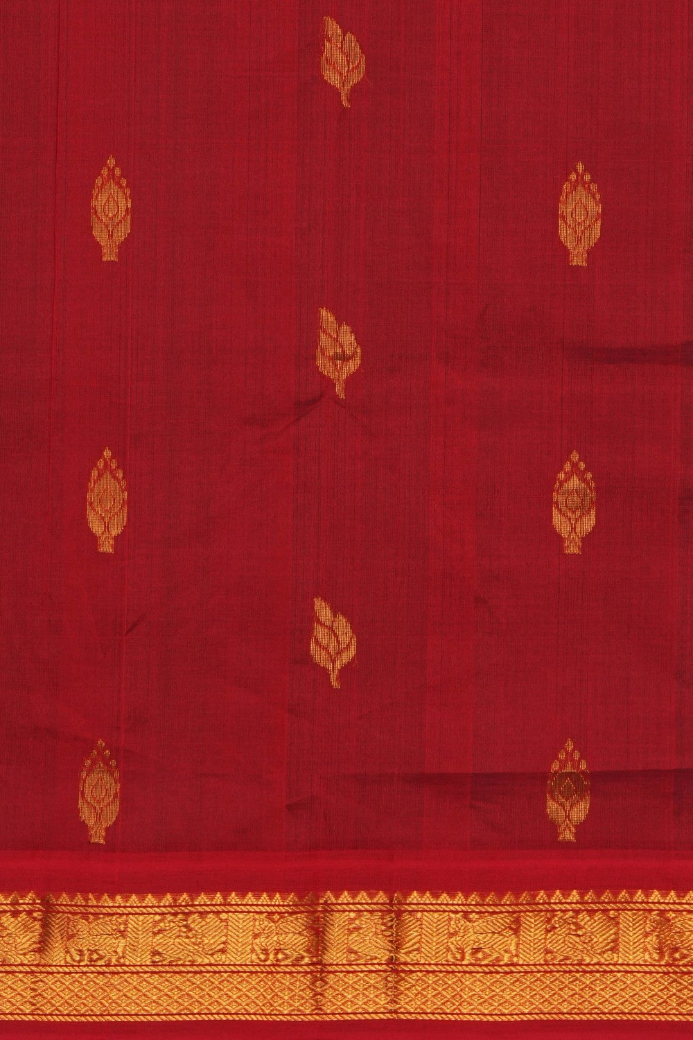 Image of Grey Kuppadam Silk Cotton Saree