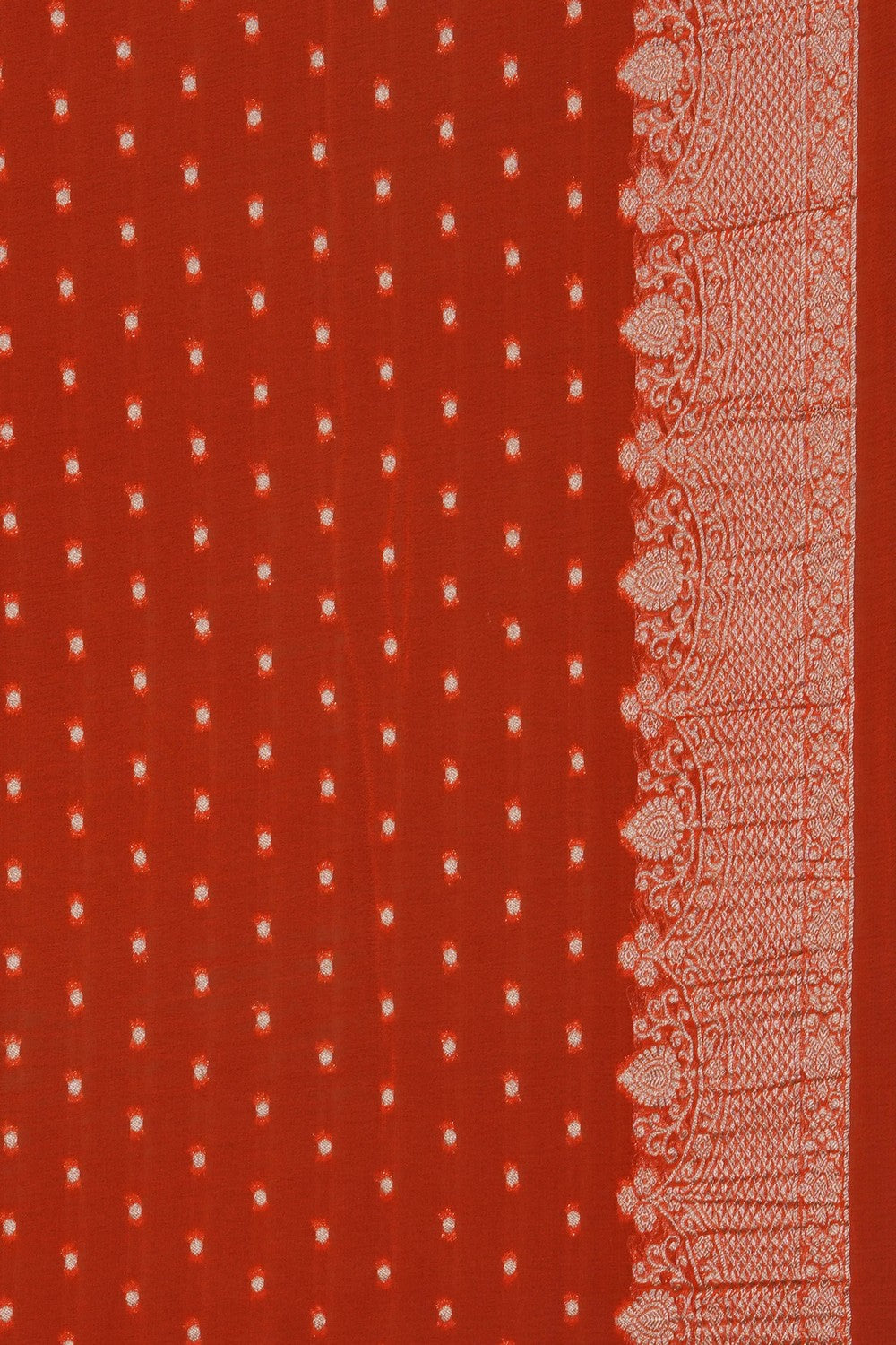 Image of Orange Banarasi Georgette Saree