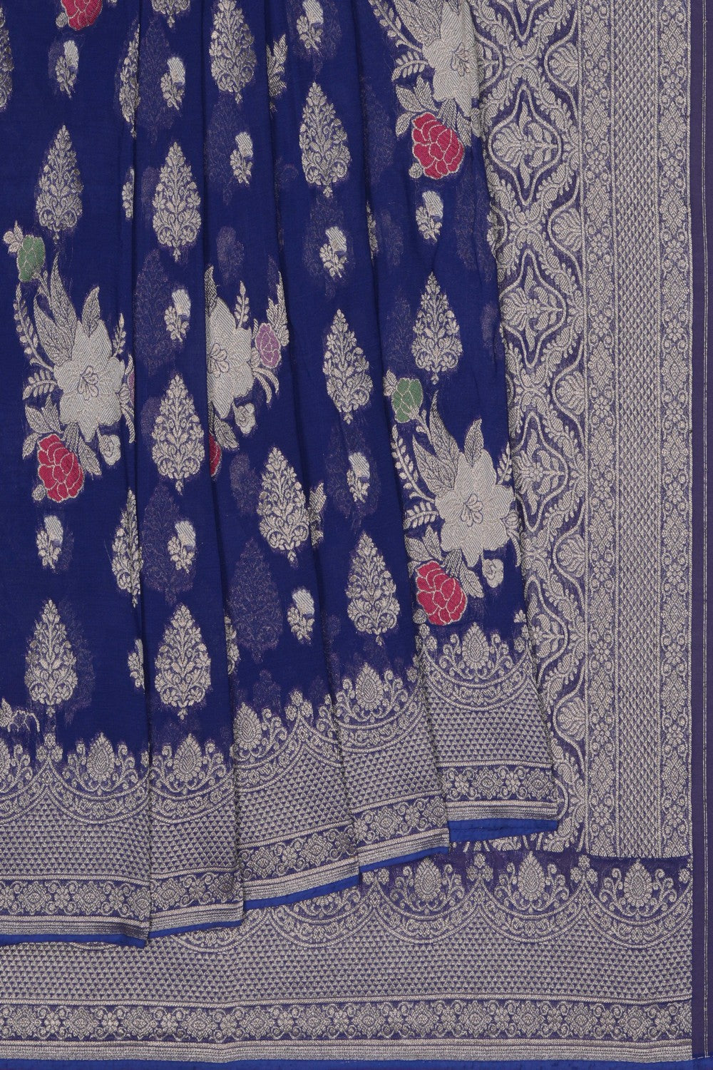 Image of Blue Georgette Saree