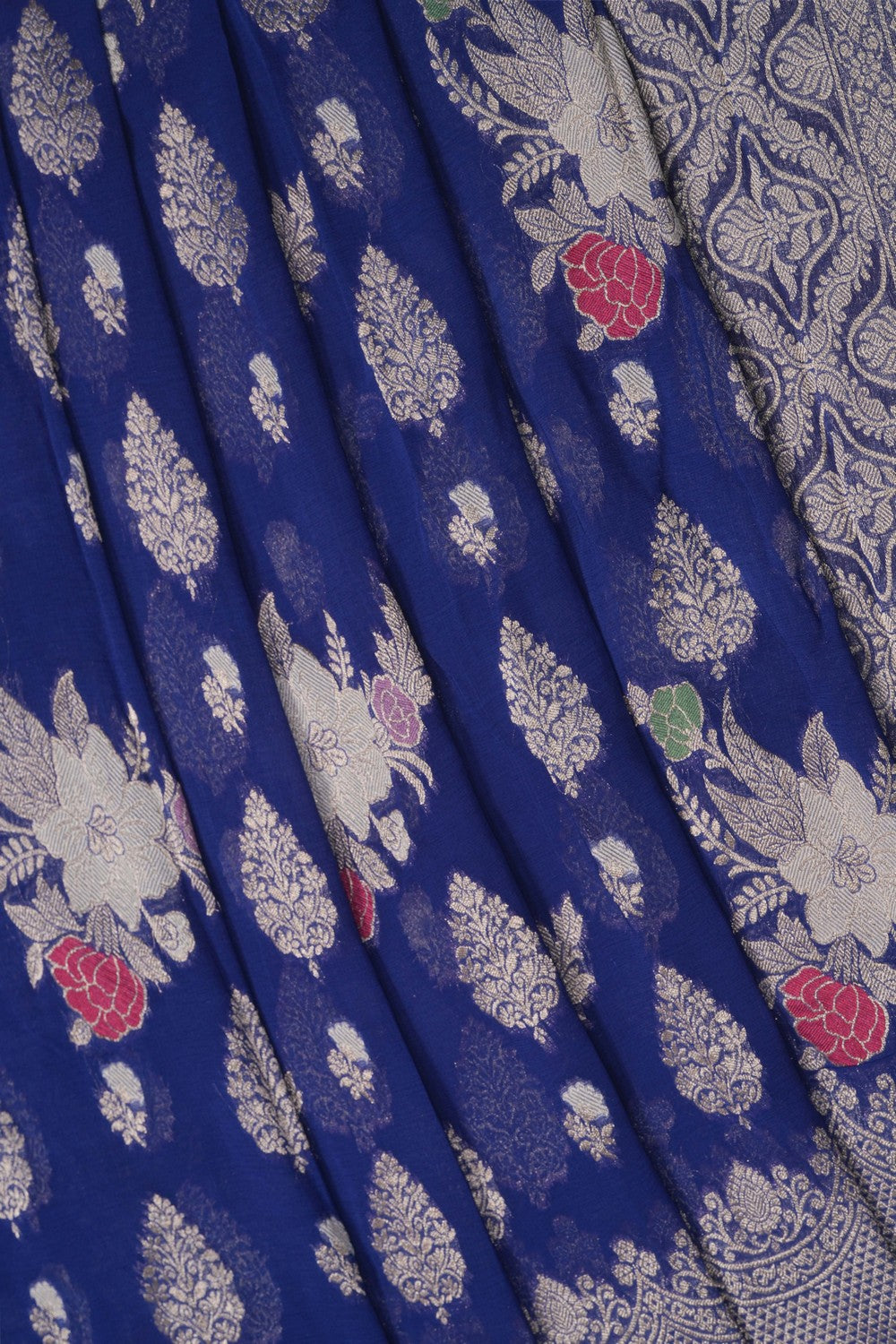 Image of Blue Georgette Saree
