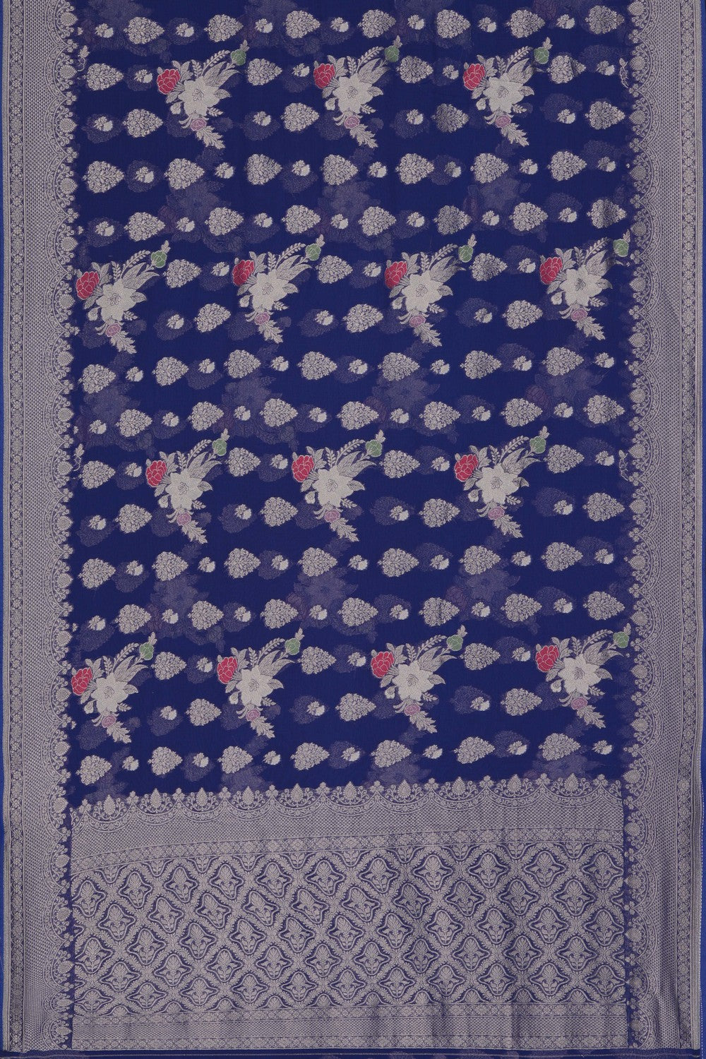 Image of Blue Georgette Saree