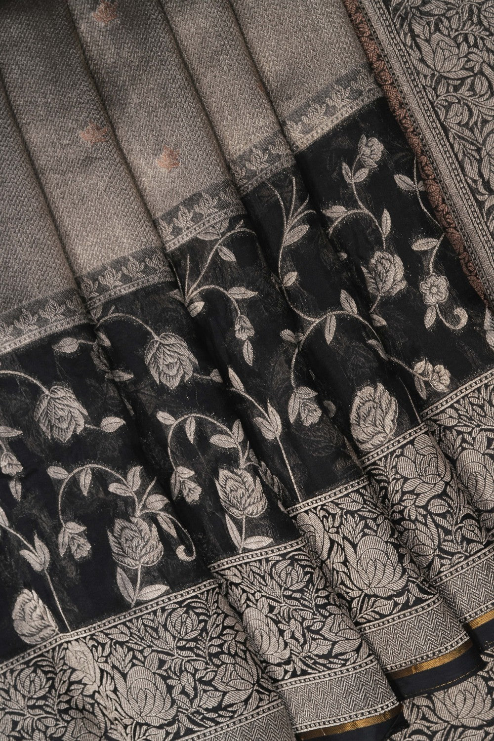 Image of A Classy Black Kora Saree