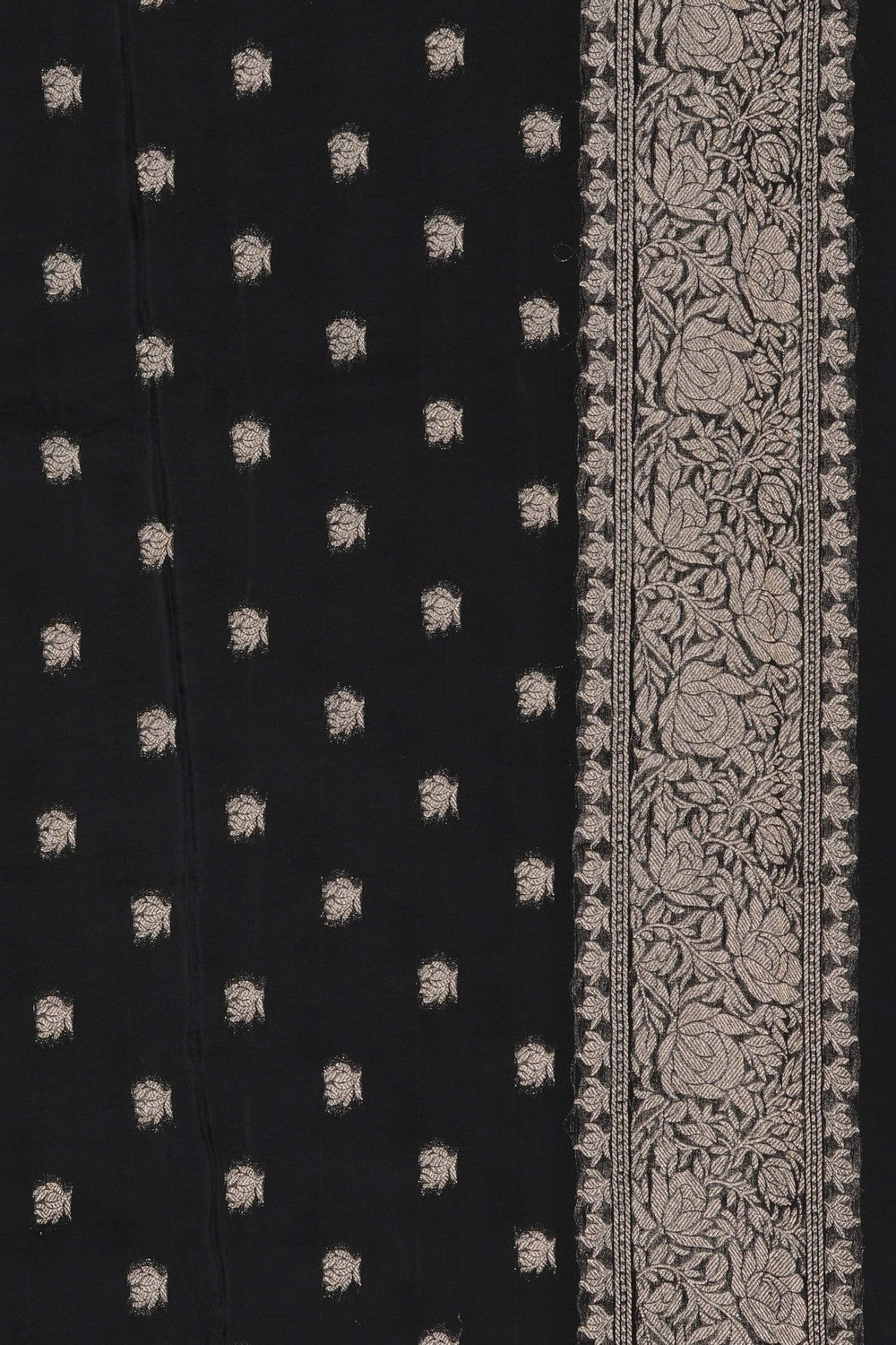 Image of A Classy Black Kora Saree