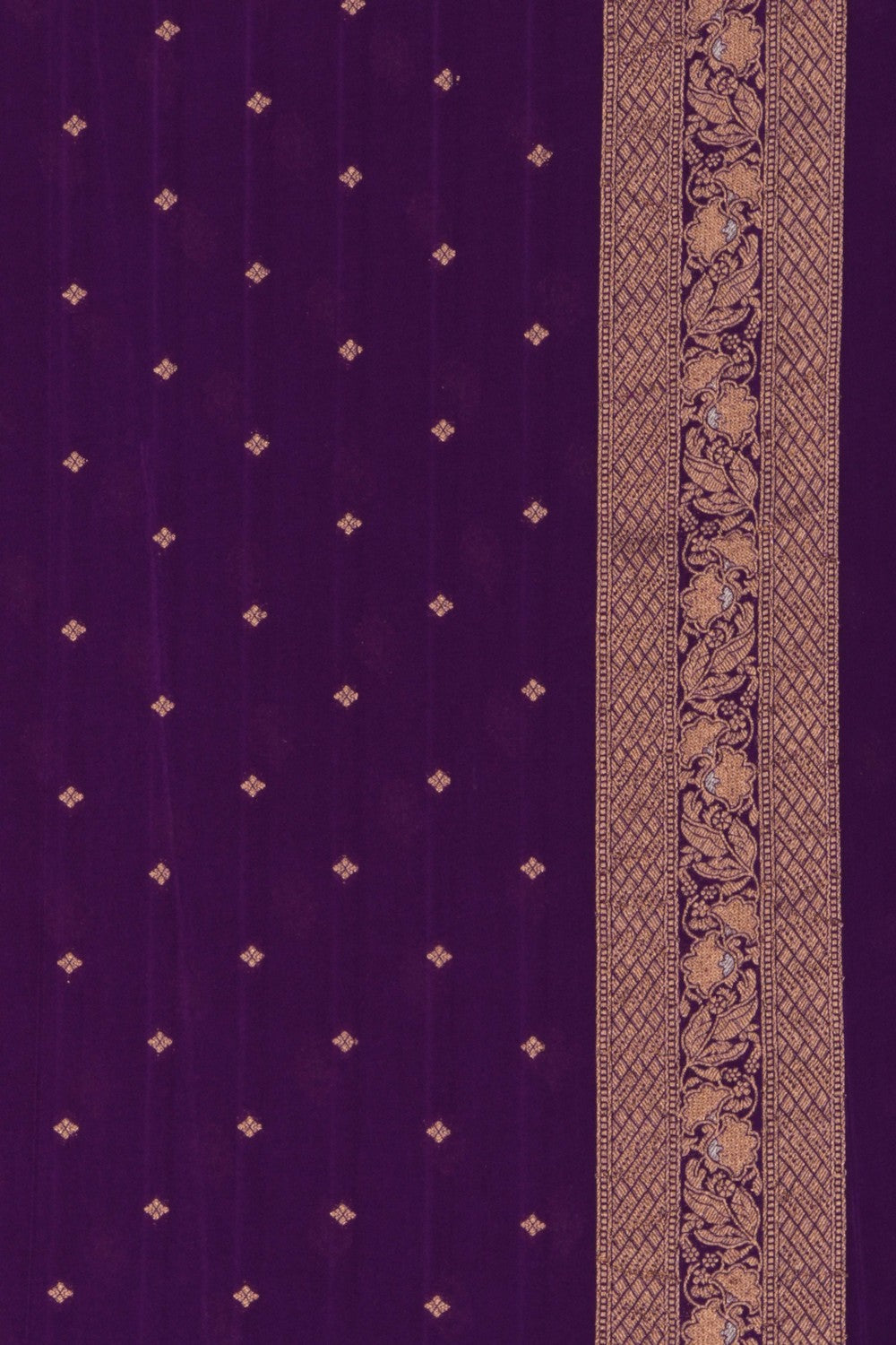 Image of Purple Banarasi Georgette Saree