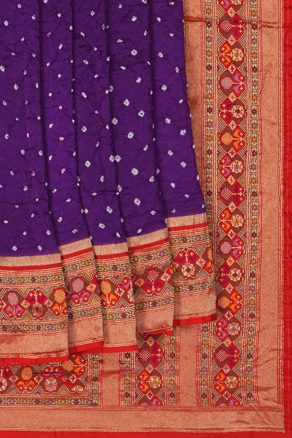 Image of A Purple Bandhani Saree