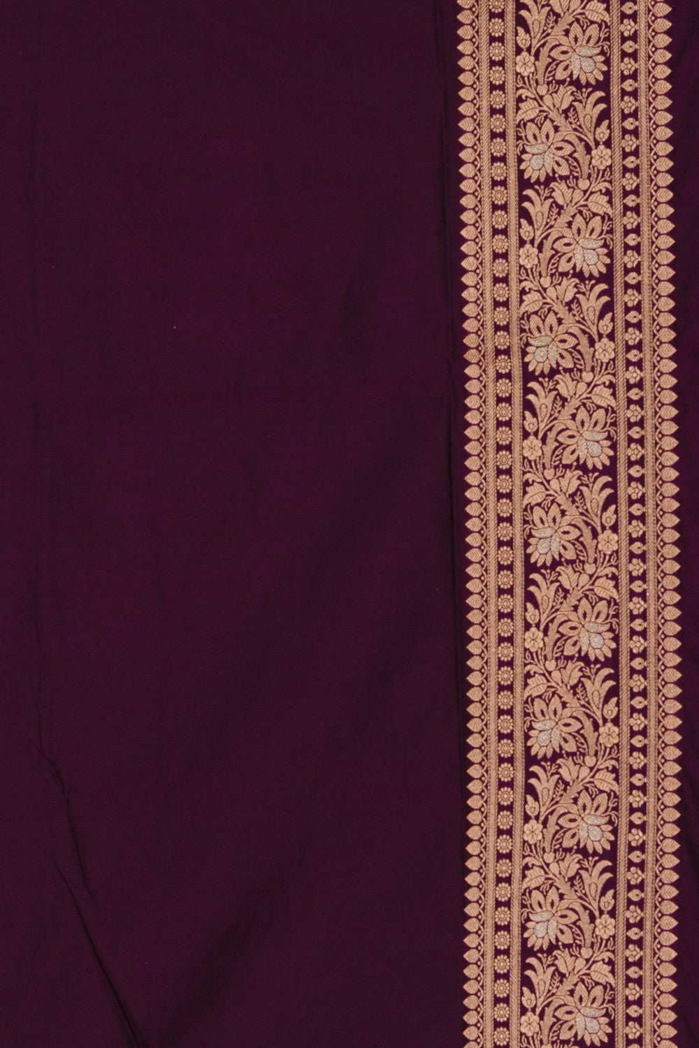 Image of Violet Banarasi Silk Saree