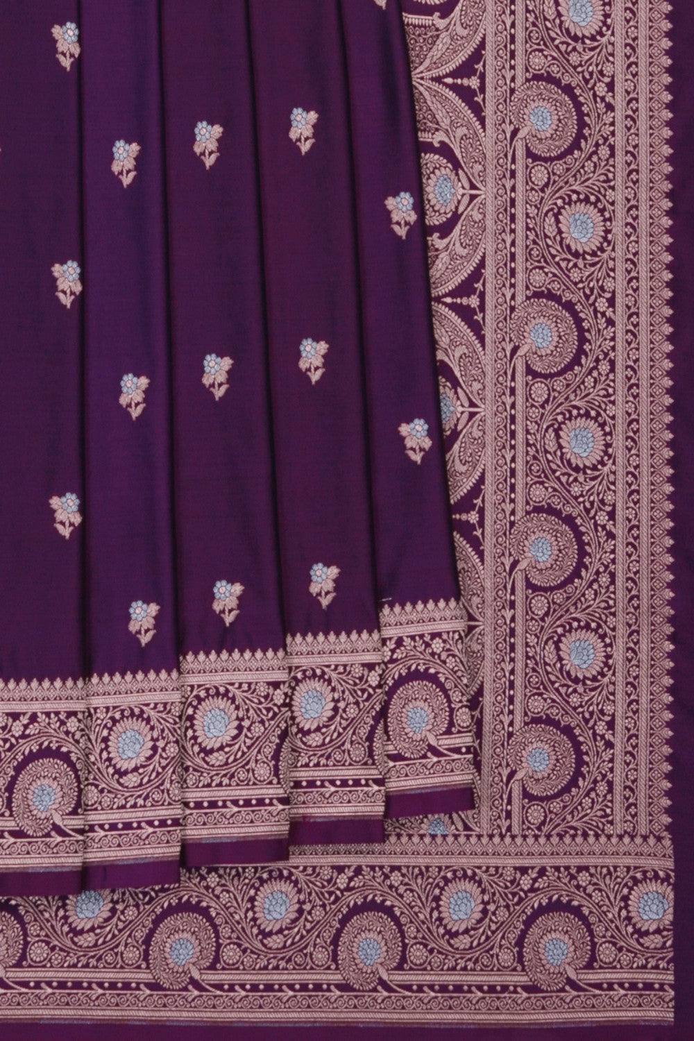 Image of Banarasi Silk Violet Saree