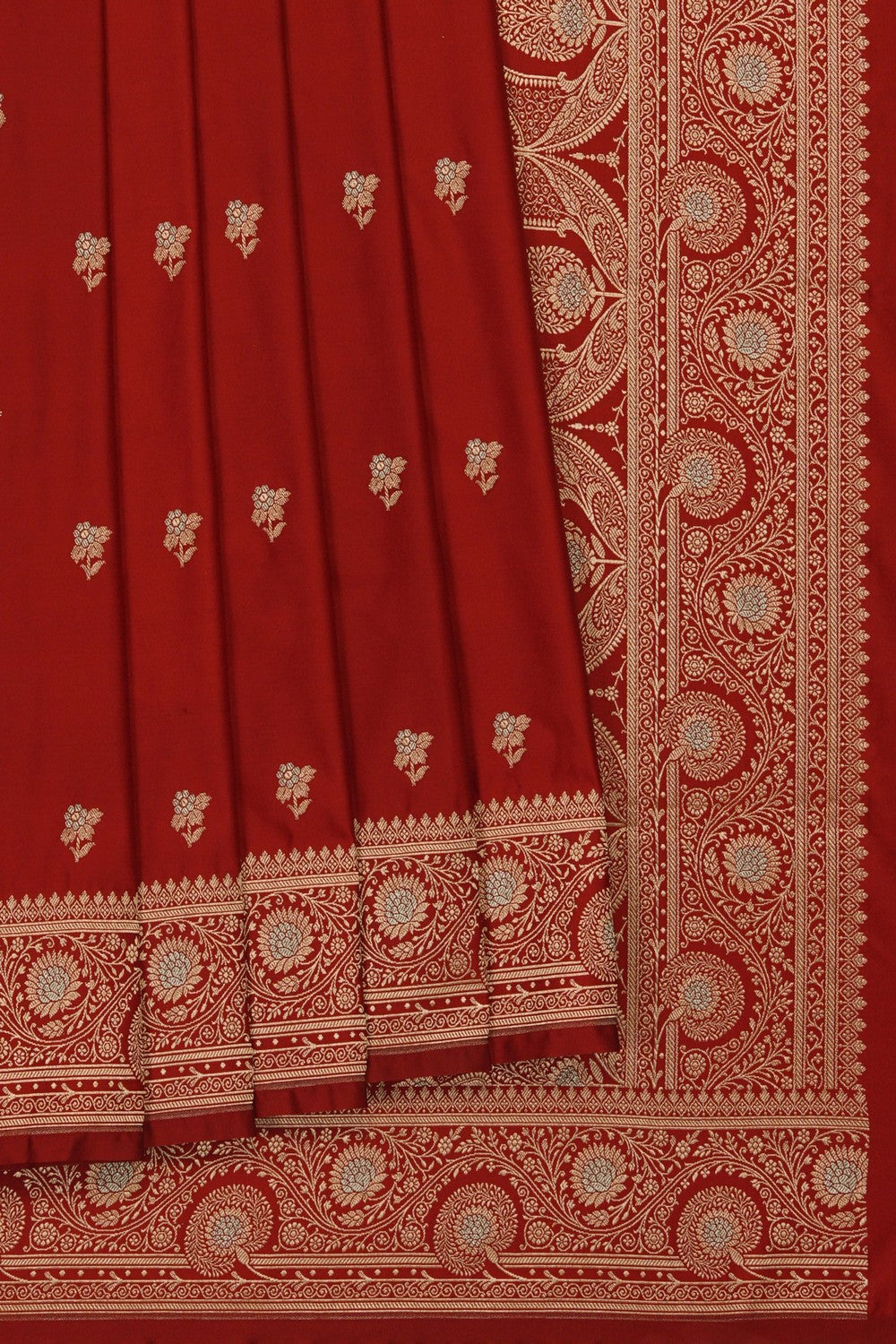 Image of Banarasi Silk Red Saree