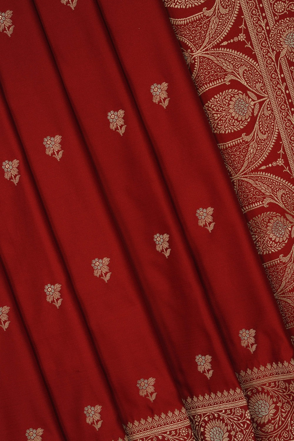 Image of Banarasi Silk Red Saree