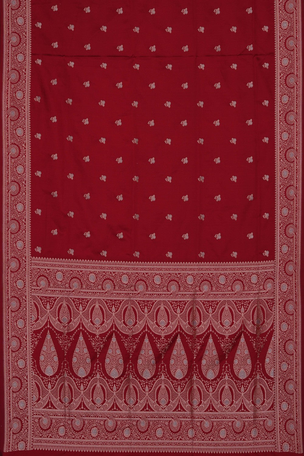 Image of Banarasi Silk Red Saree