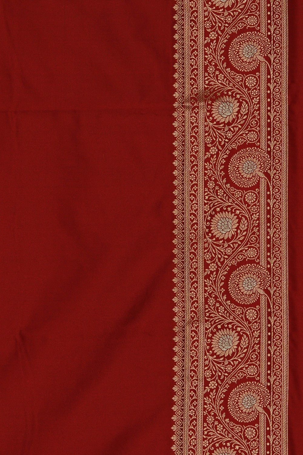 Image of Banarasi Silk Red Saree