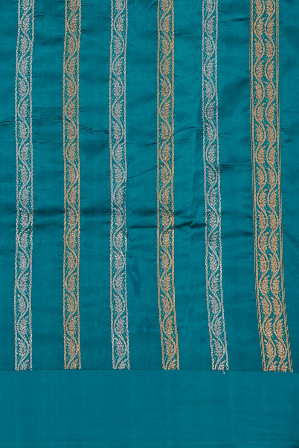 Image of Blue Banarasi Silk Saree