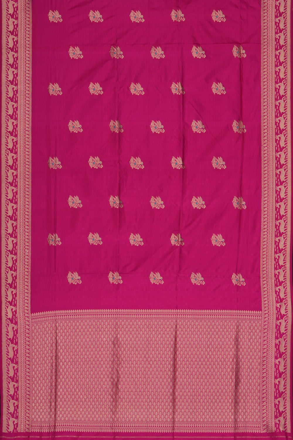 Image of Pink Banarasi Silk Saree