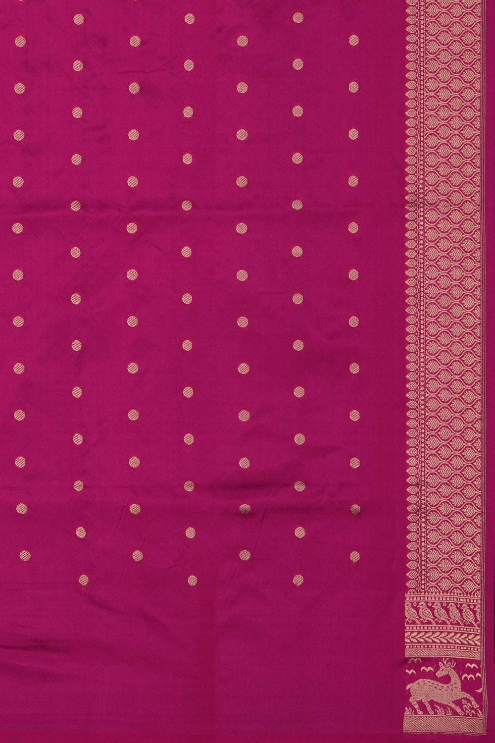 Image of Pink Banarasi Silk Saree