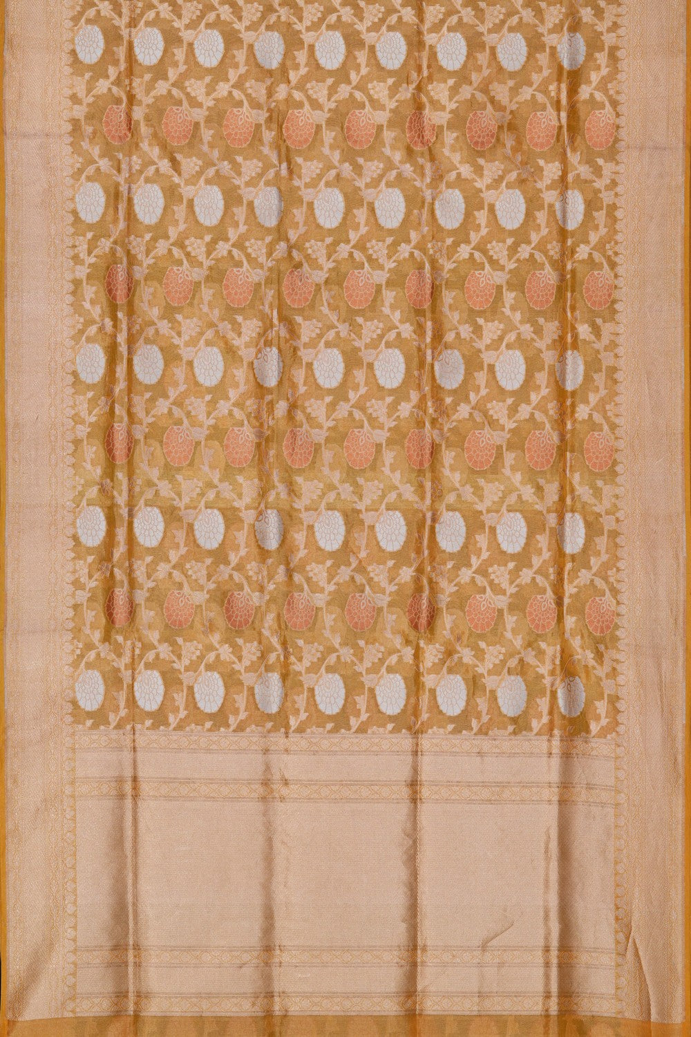 Image of Banarasi Tissue Silk Mustard Saree
