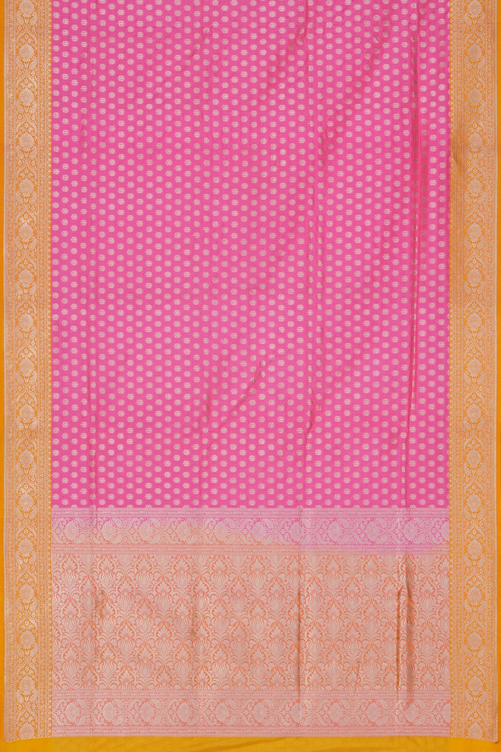 Image of Pink Banarasi Silk Brocade Saree