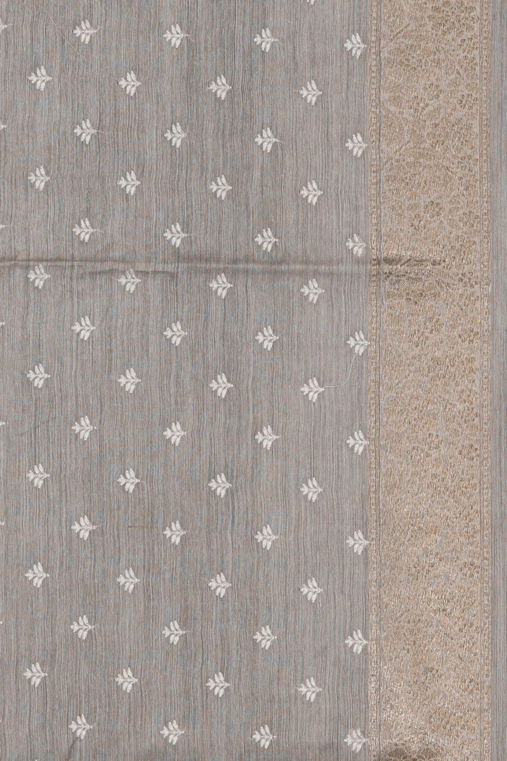 Image of Sage-Green Embroidery Saree