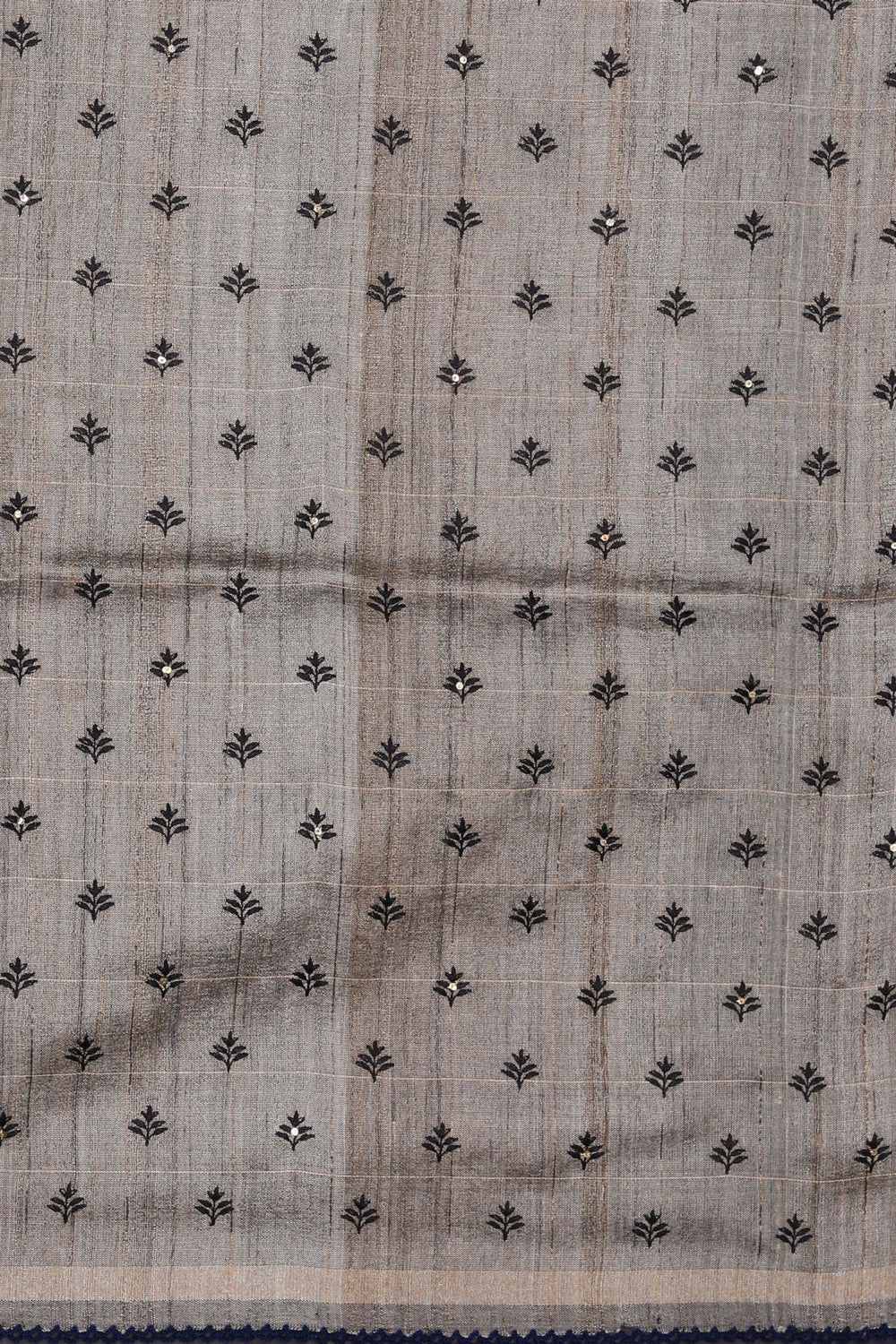 Image of Navy Blue Embroidery Saree