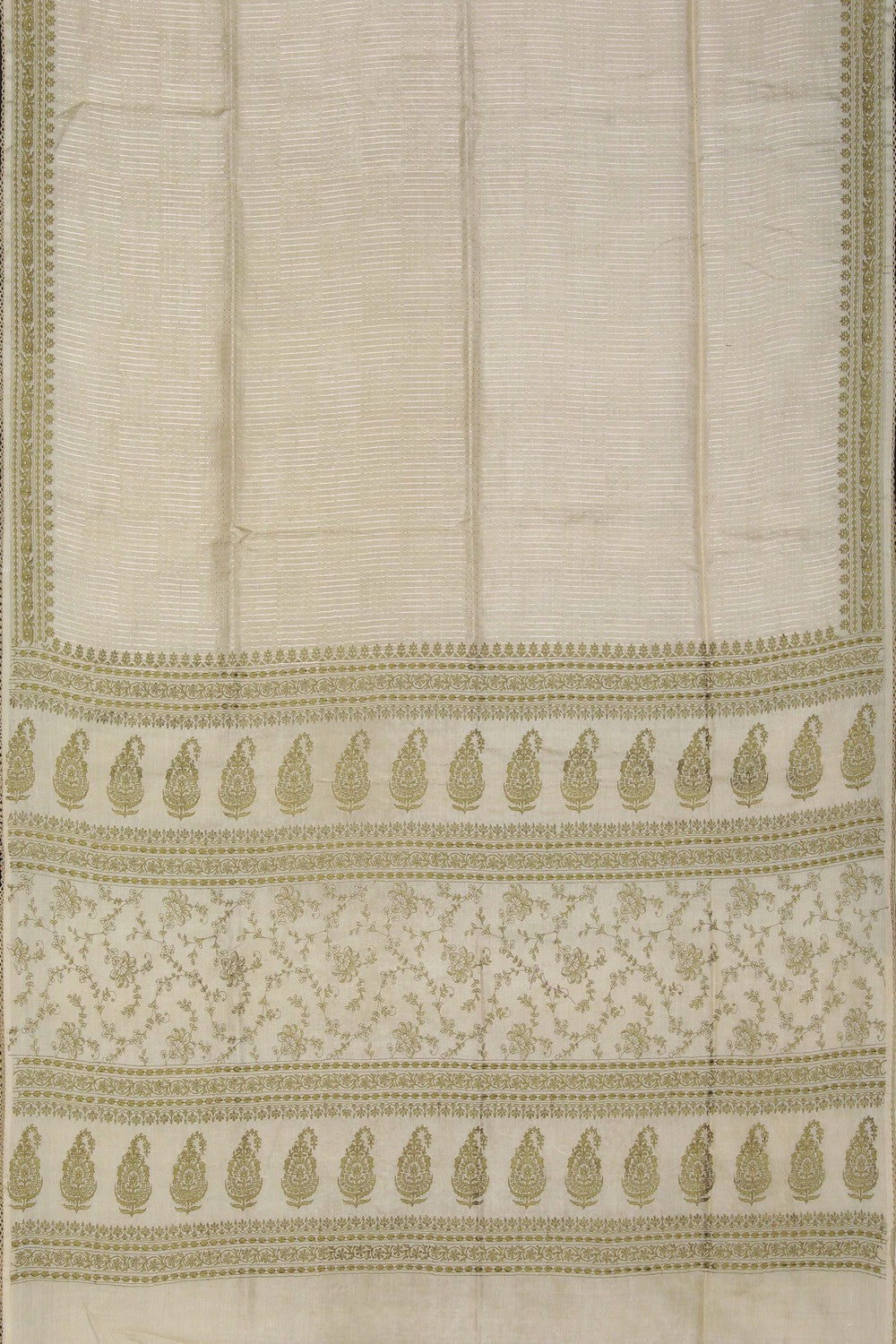 Image of Ivory Off-White Embroidery Saree