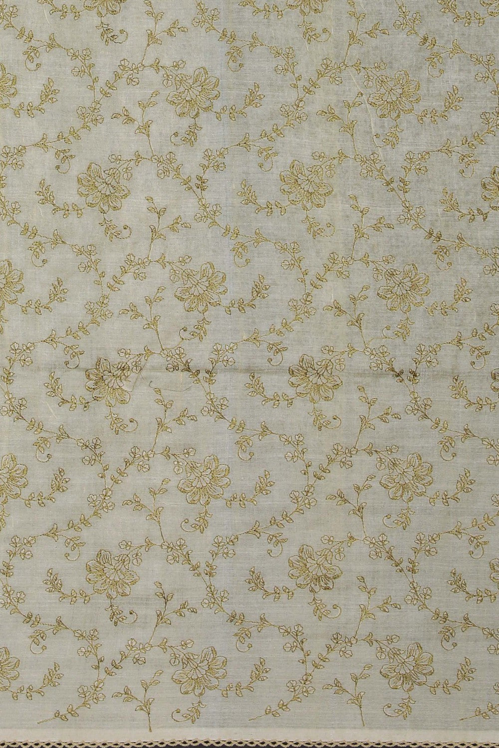 Image of Ivory Off-White Embroidery Saree