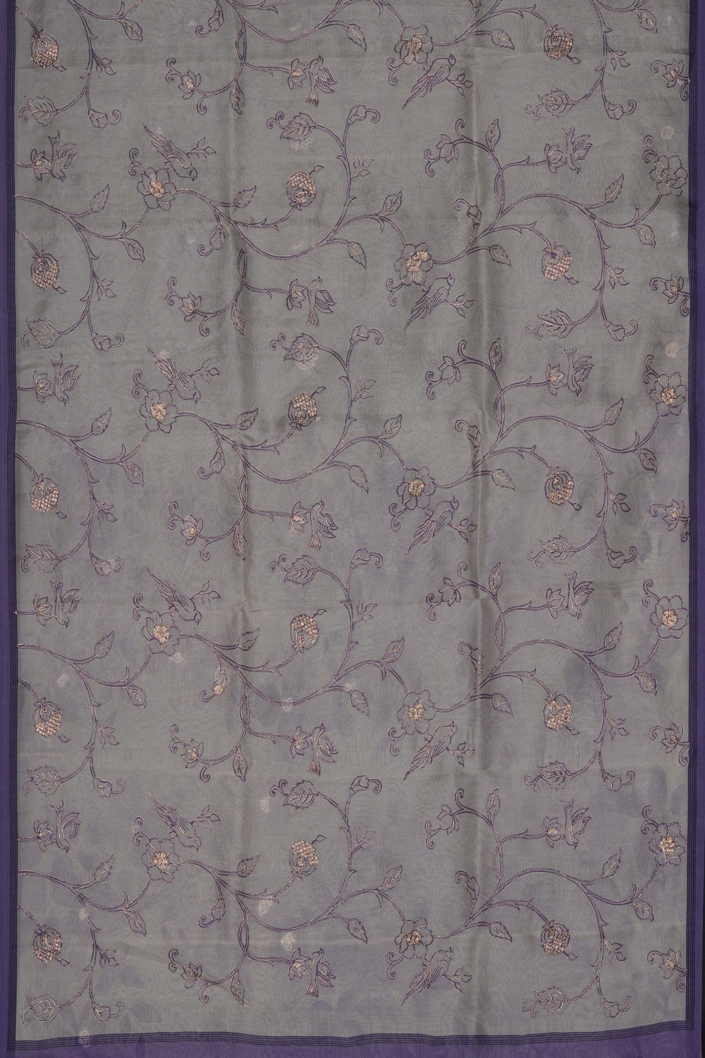 Image of White Banarasi Kora Saree