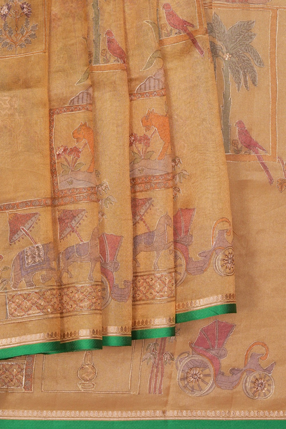 Image of Gold Banarasi Kora Saree