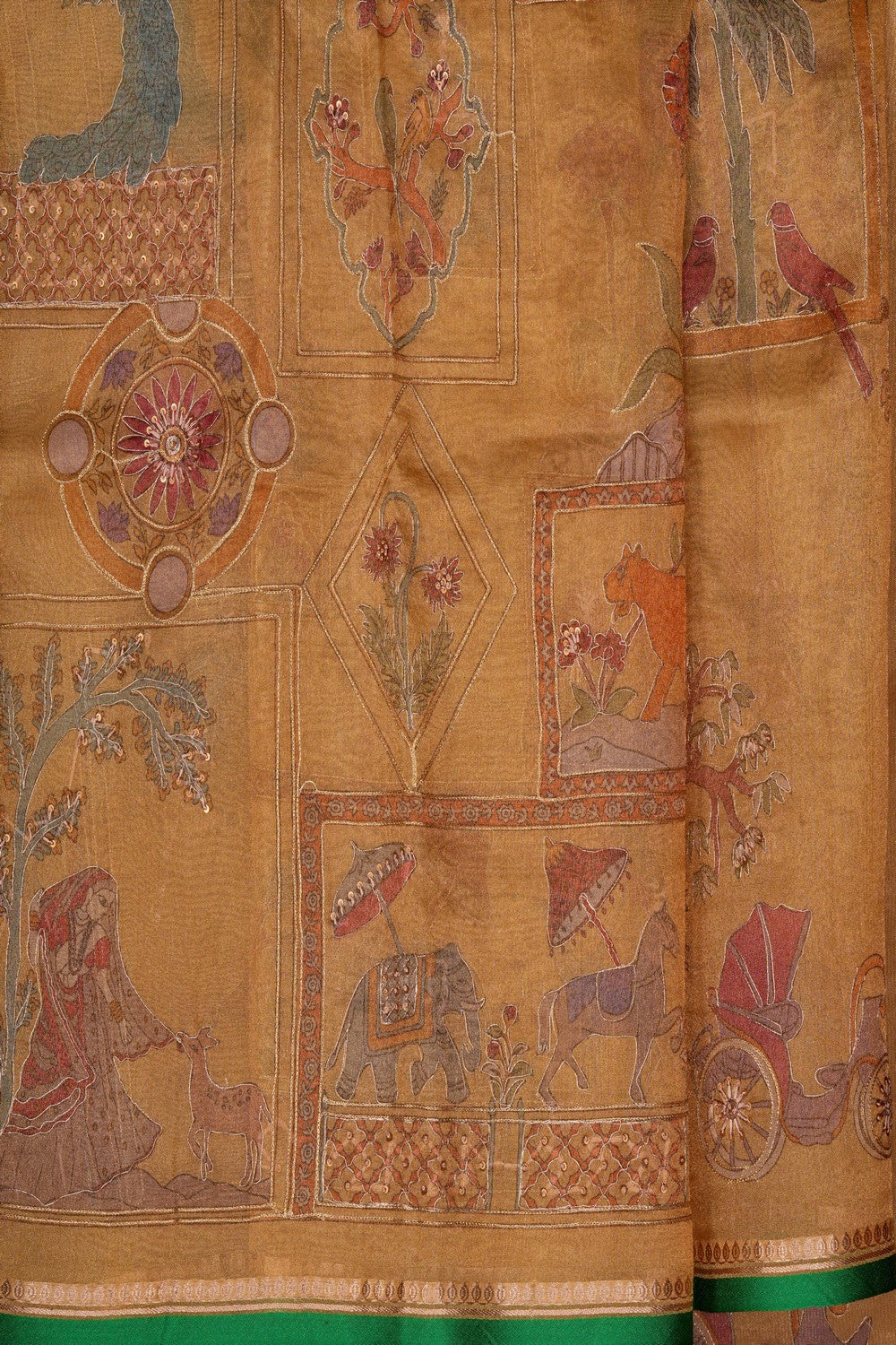 Image of Gold Banarasi Kora Saree