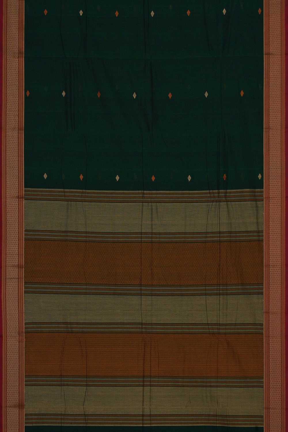 Image of Green South Cotton Saree