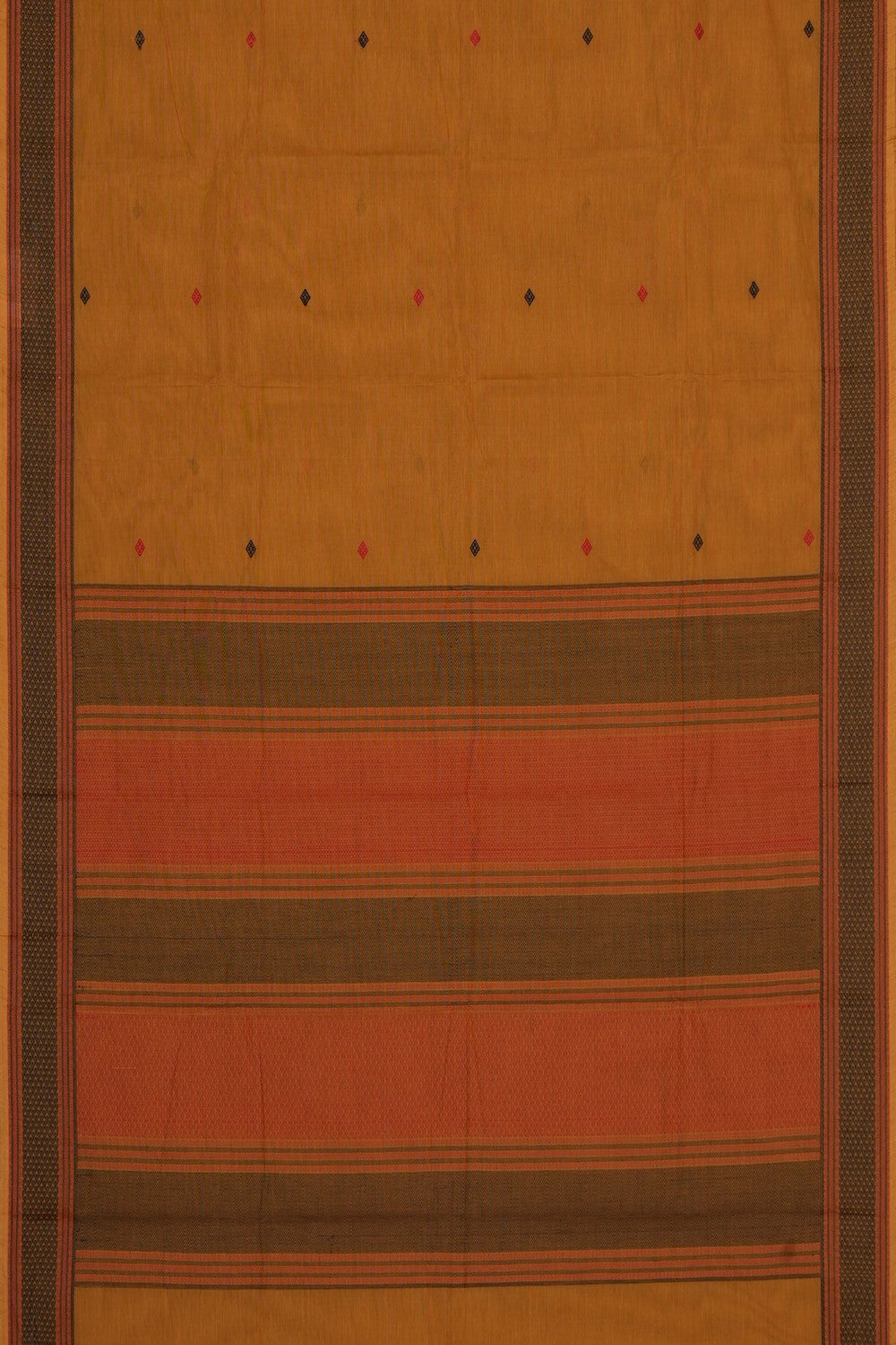 Image of Mustard South Cotton Saree