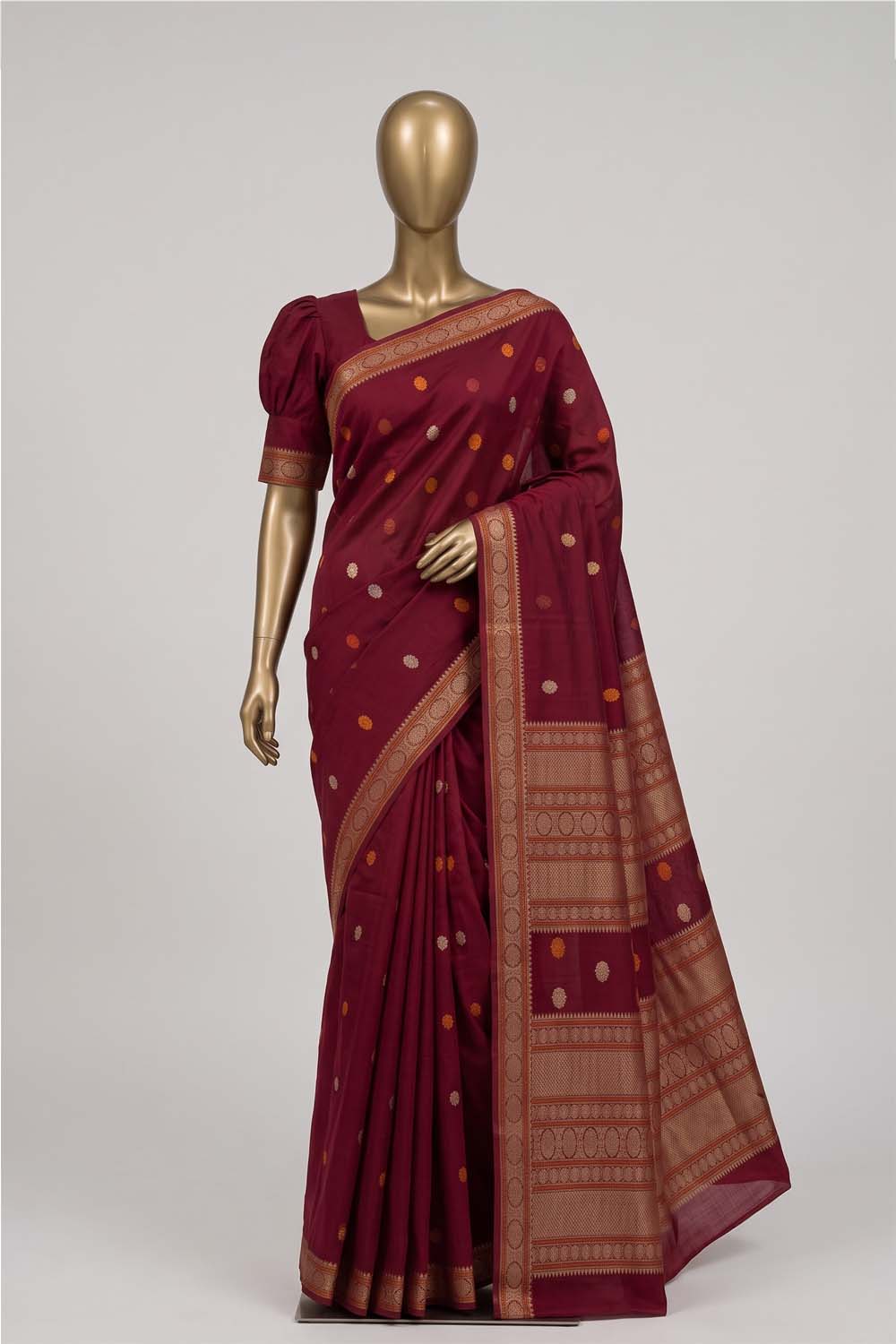 Image of Red South Cotton Saree