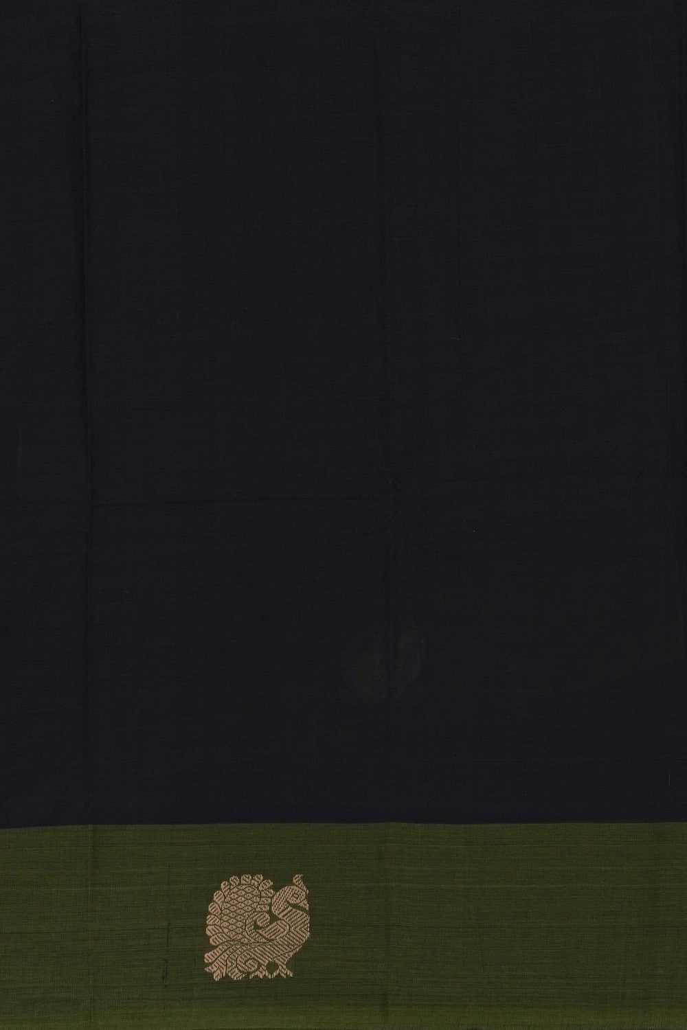 Image of South Cotton Kattam Black Saree