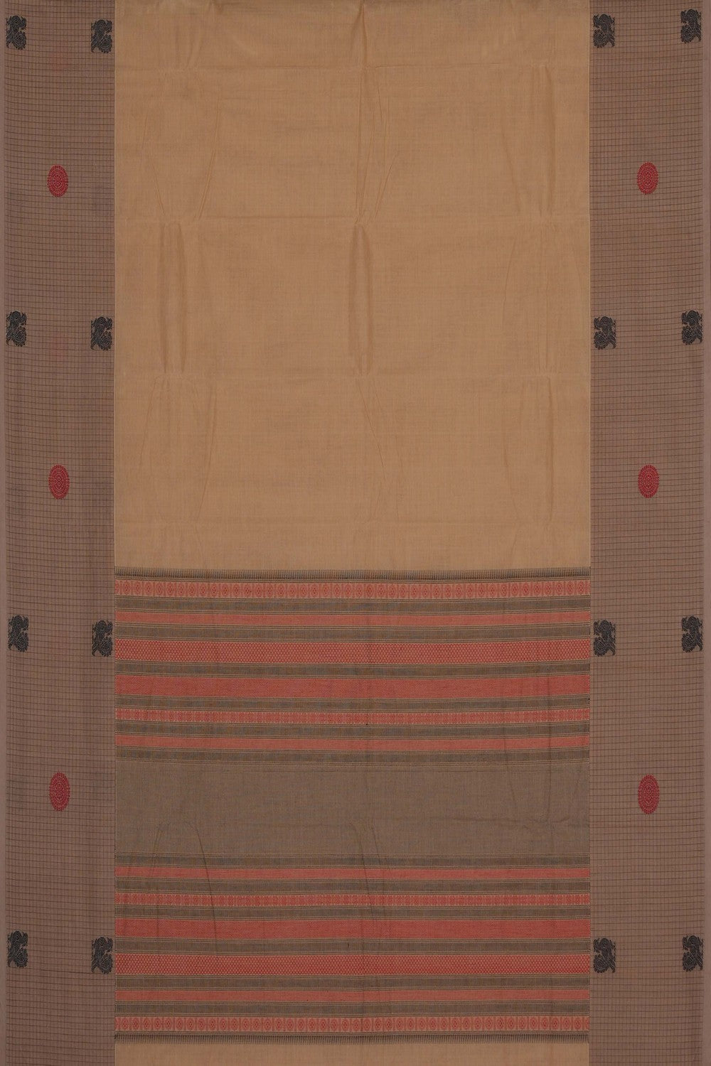 Image of Beige South Cotton Saree