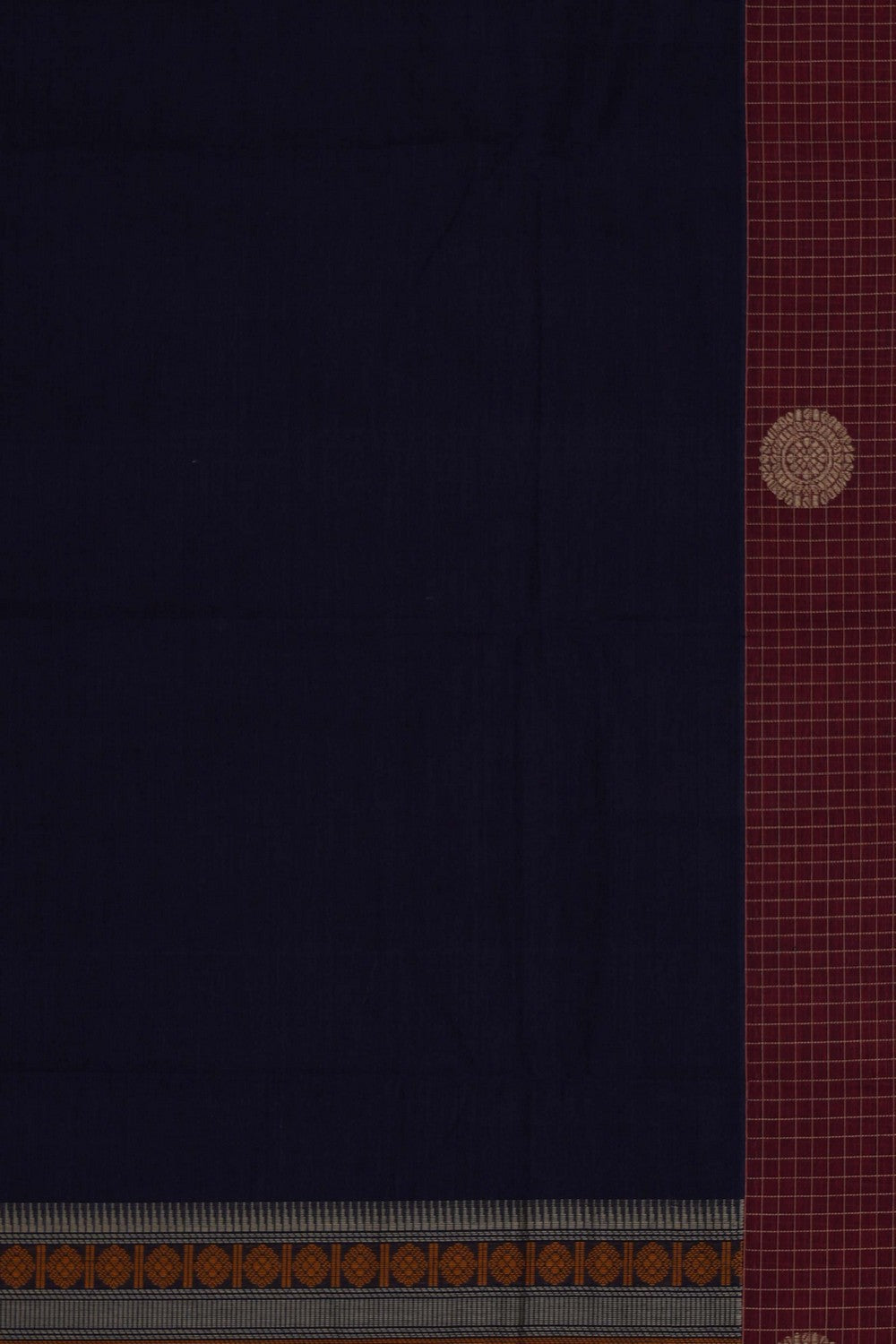 Image of Navy Blue South Cotton Saree