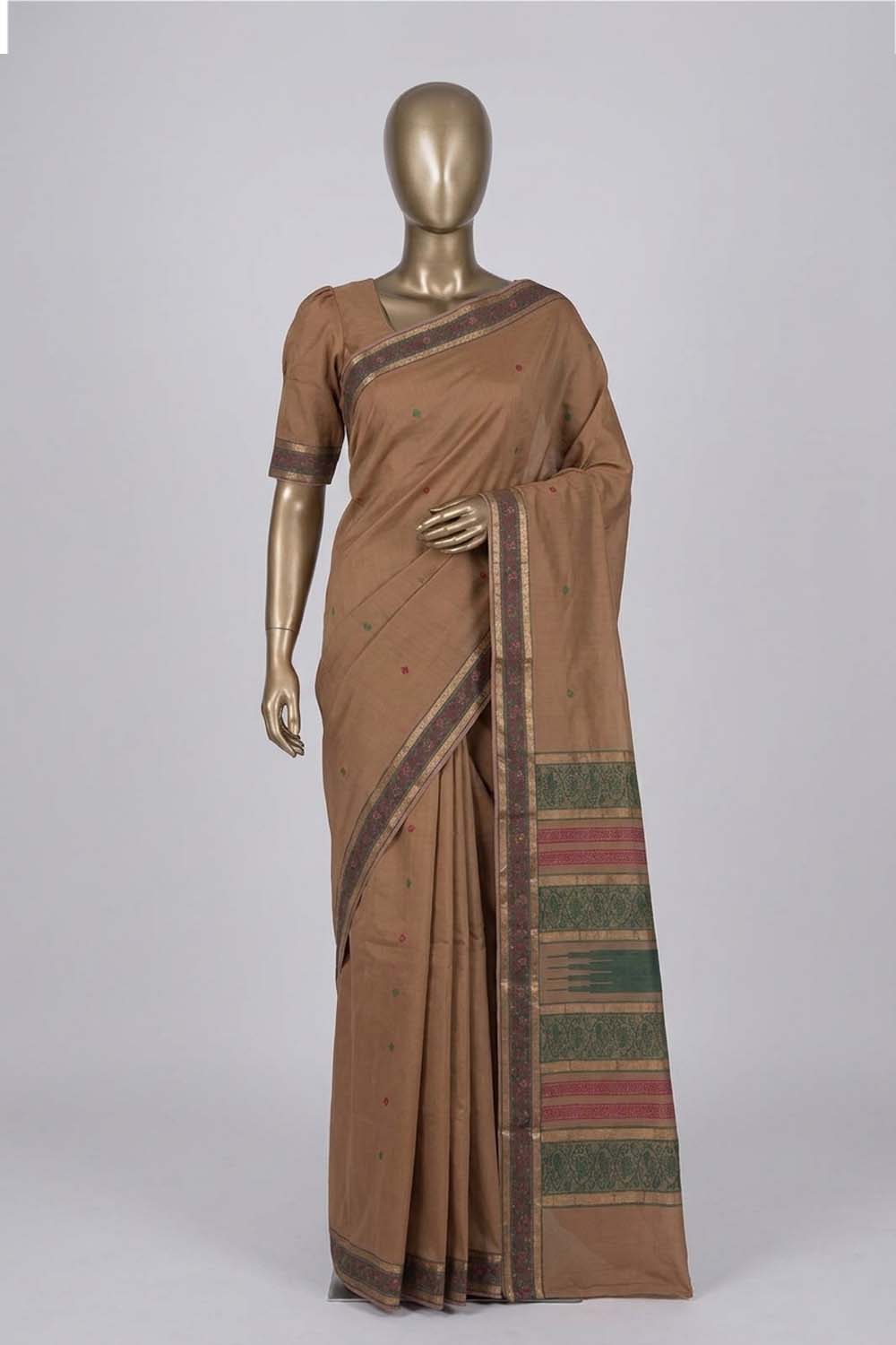 Image of Beige South Cotton Saree