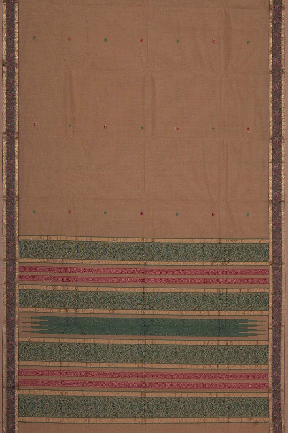 Image of Beige South Cotton Saree