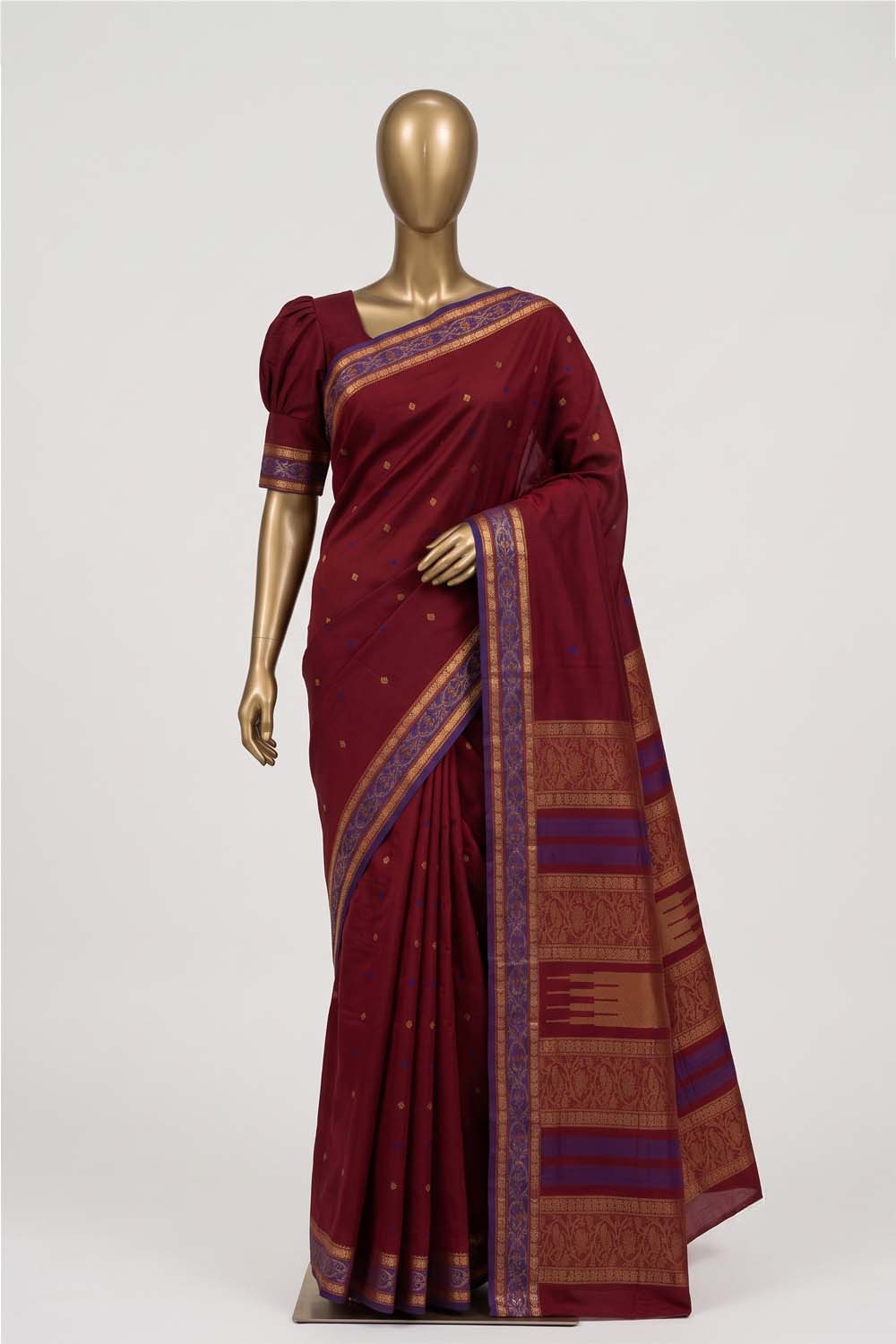 Image of Red South Cotton Saree