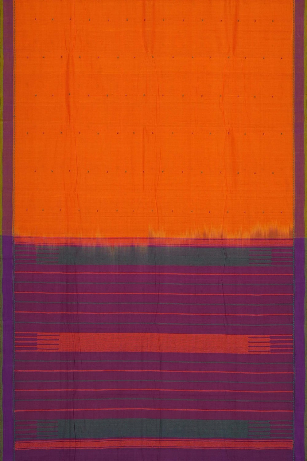 Image of Orange South Cotton Saree