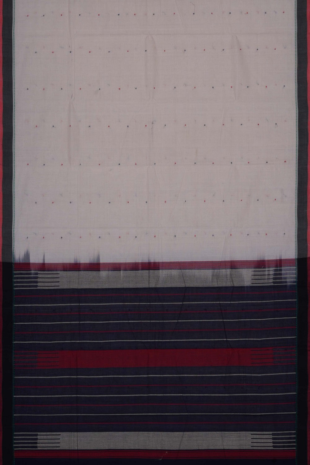 Image of White South Cotton Saree