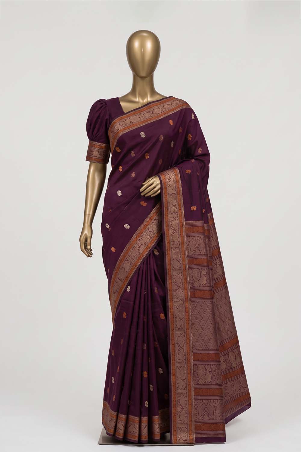 Image of Maroon South Cotton Saree