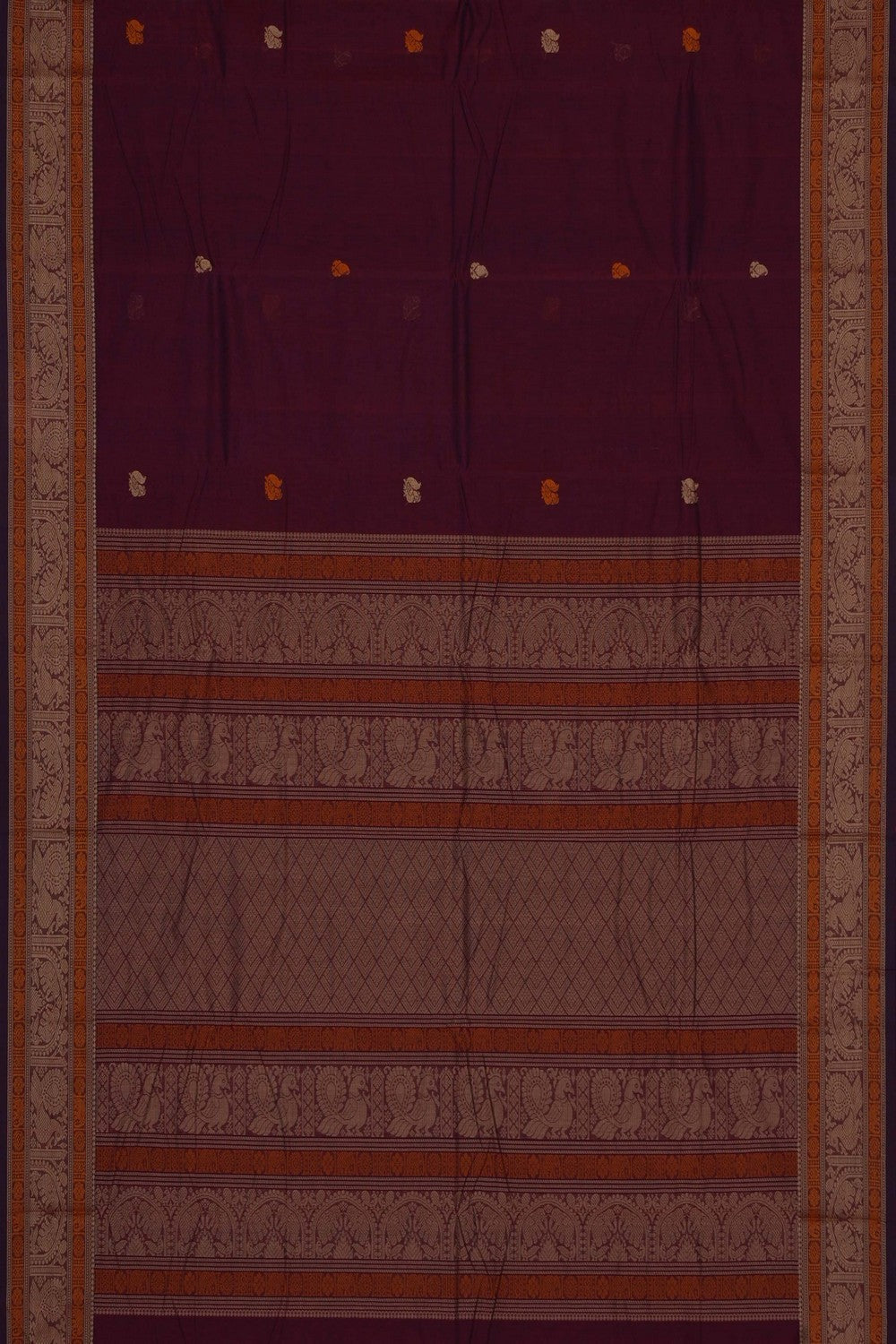 Image of Maroon South Cotton Saree
