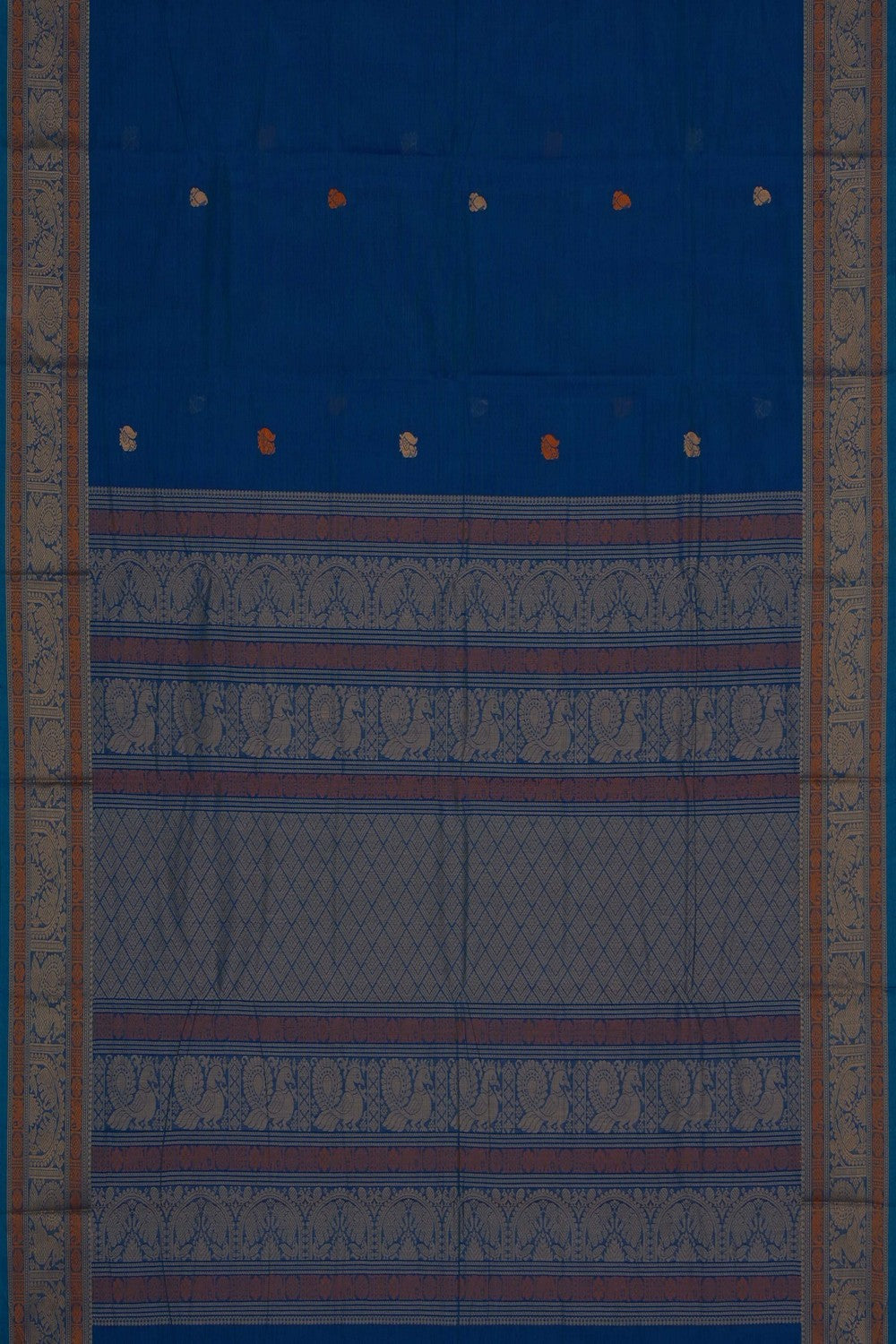 Image of Blue South Cotton Saree
