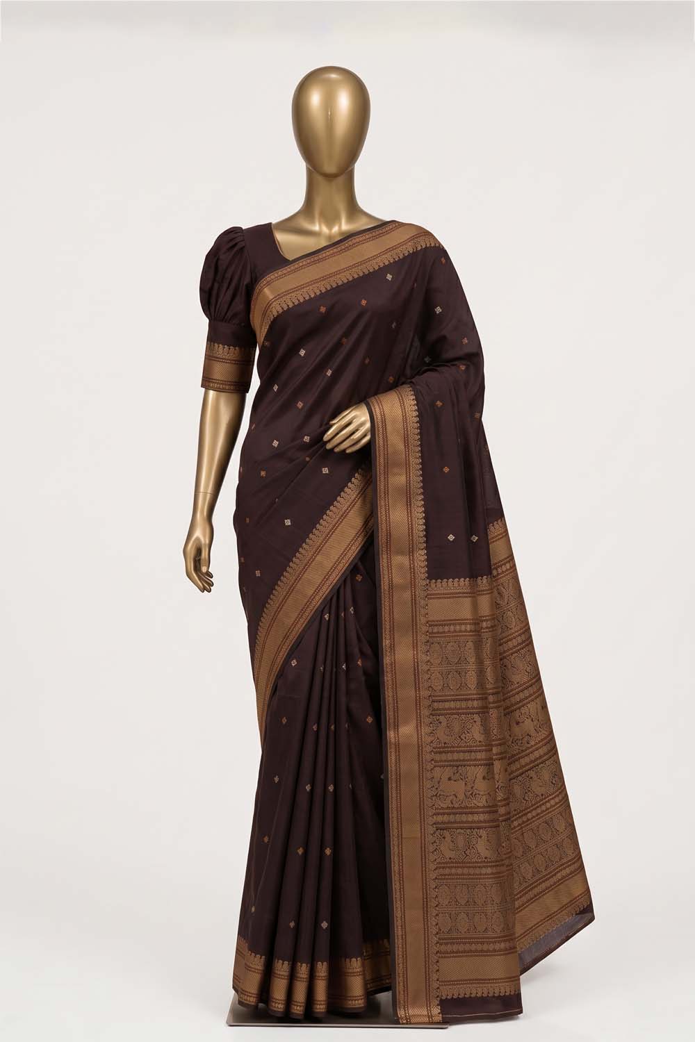 Image of Green South Cotton Saree