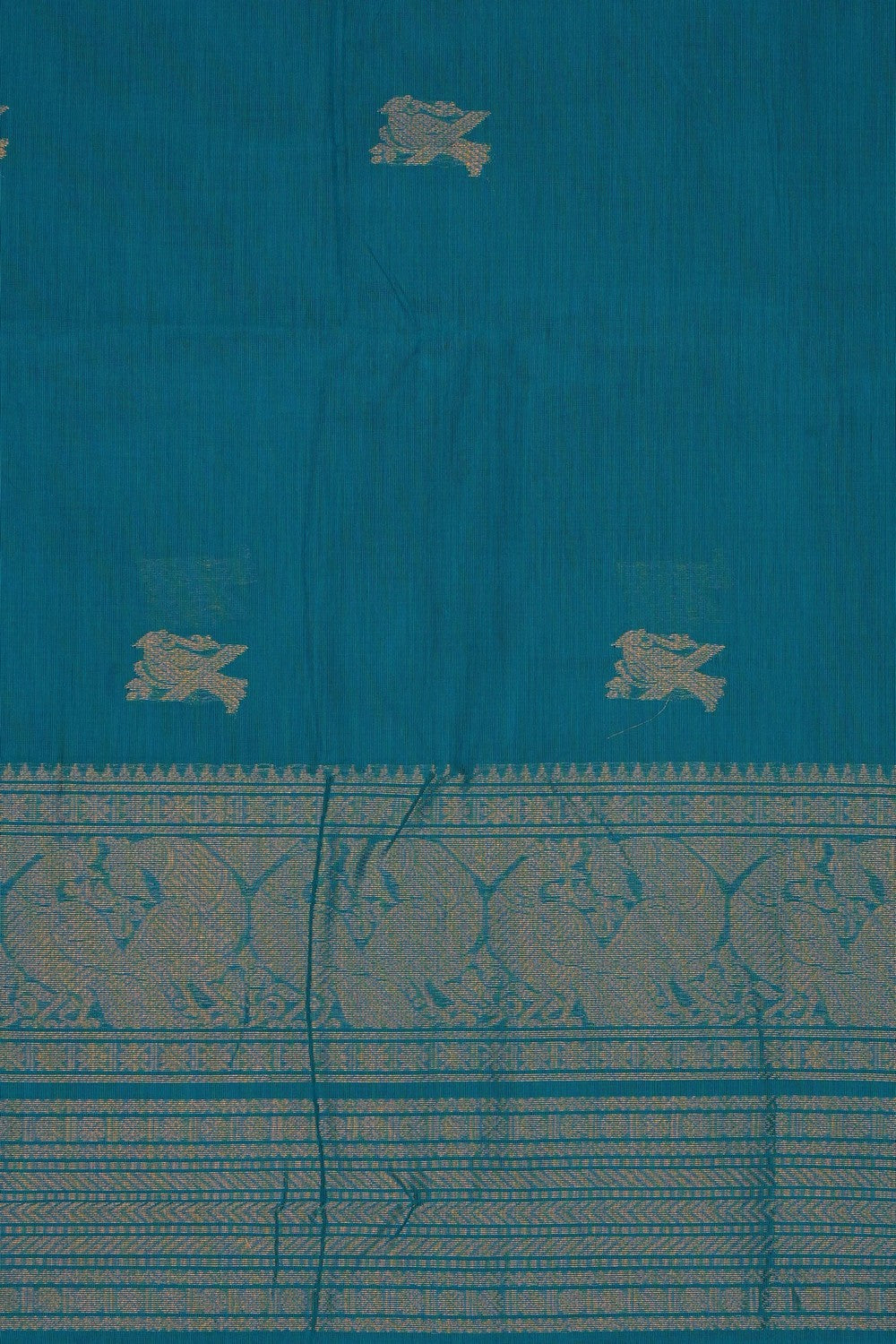 Image of Blue South Cotton Saree