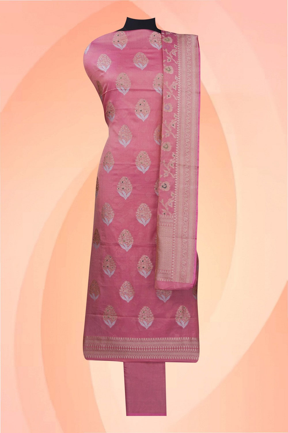 Image of Banarasi Tissue Silk Unstitched Suit (3 Pcs Set)
