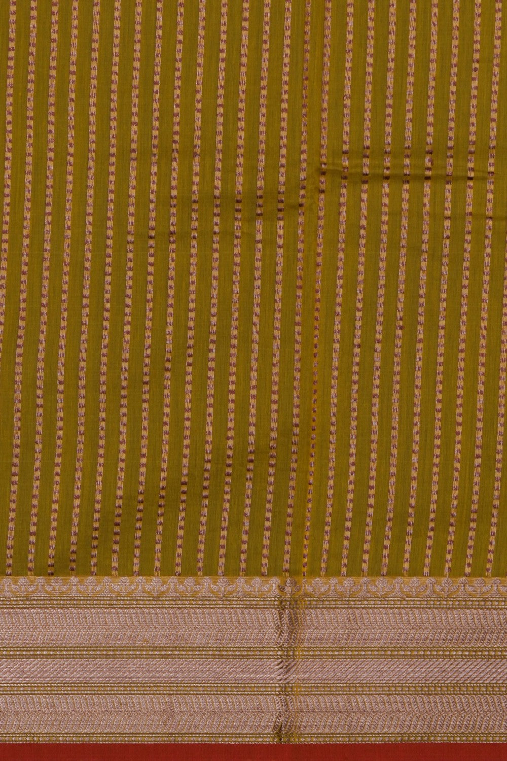 Image of Yellow Banarasi Cotton Silk Saree