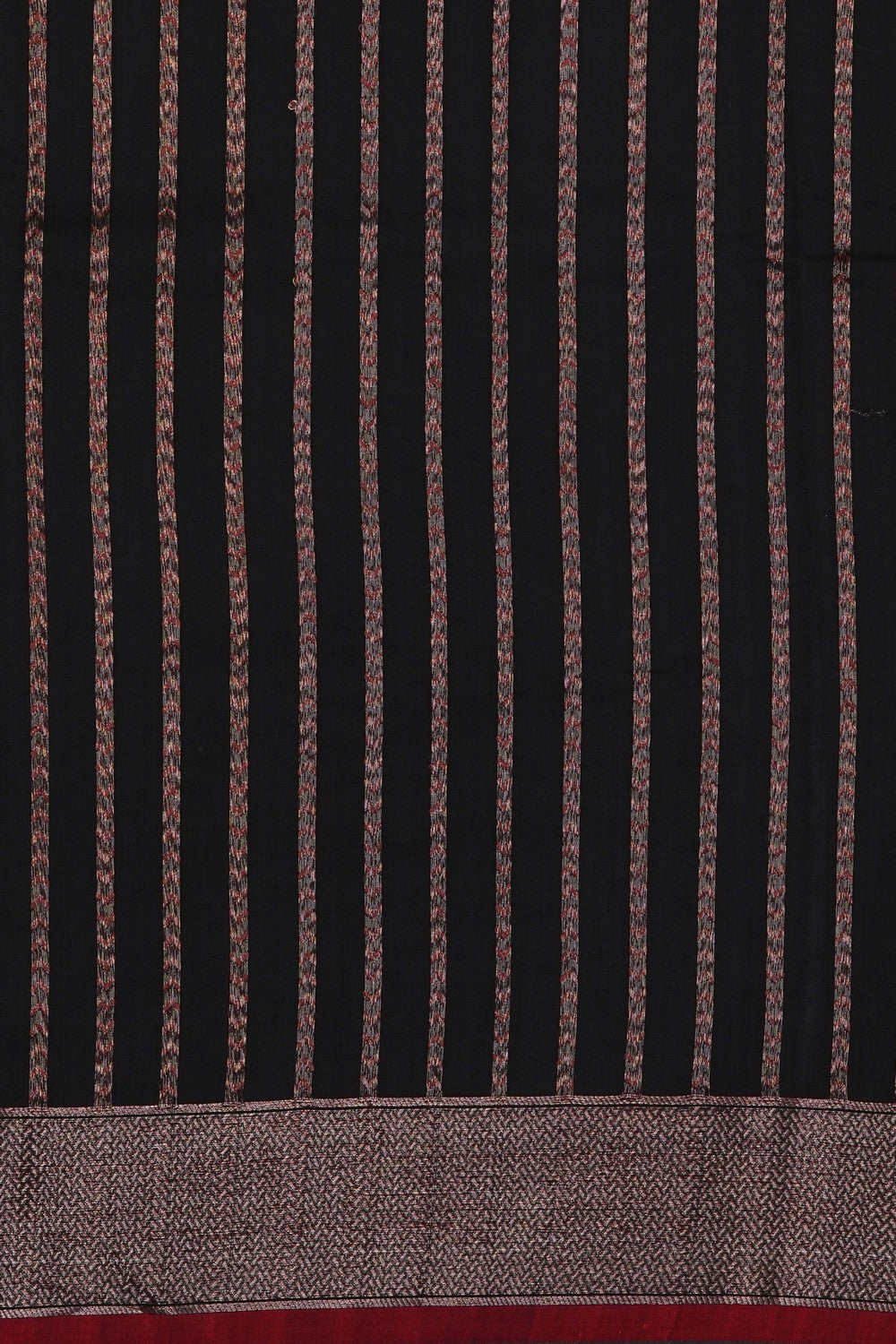 Image of Black Banarasi Cotton Silk Saree